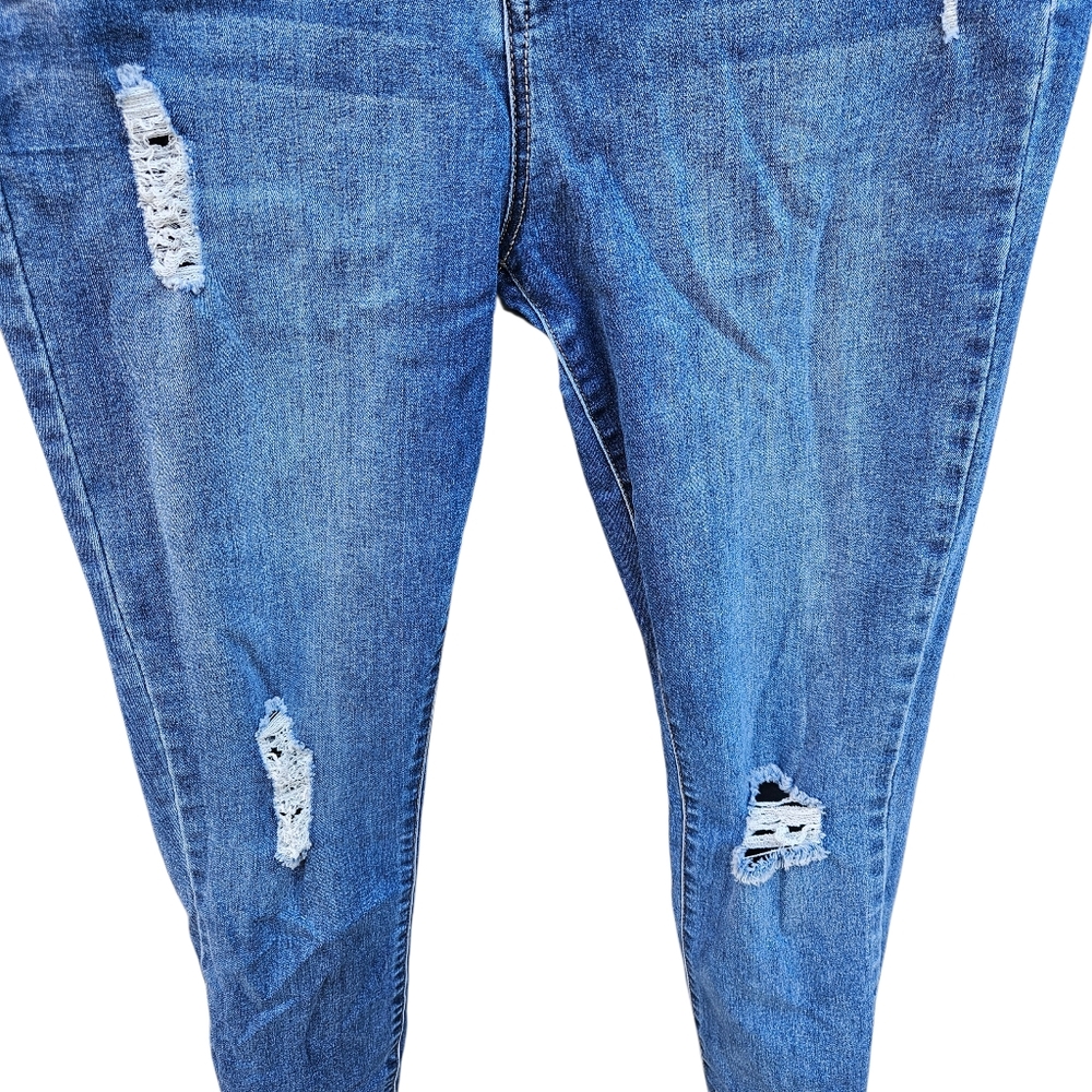 Guess Blue Ripped Skinny Jeans Women Size 31 - Picture 9 of 16